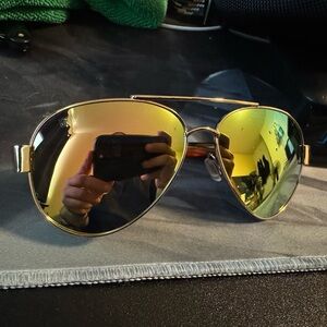 Costa Del Mar | Gold Copper Green Mirror | 580P Polarized | Aviator Sunglasses